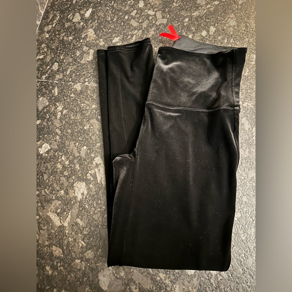 SPANX Black Velvet Leggings